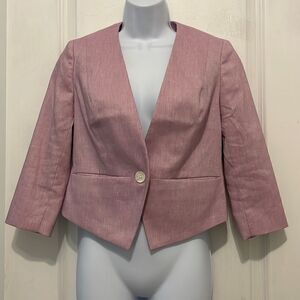 Express NWT Barbie Pink Cropped Blazer Quarter sleeve suit jacket